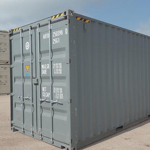 118e0fd9-4d44-4db5-a0ea-d1da16854b0c Contentor cinzento High-Cube de 20 pés (1ª viagem)