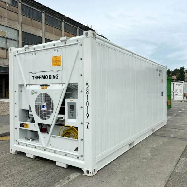 Contentor refrigerado de 20 pés, primeira viagem.