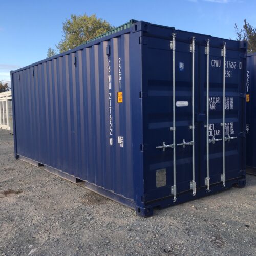 e8ace708-1423-4248-b691-b336507409e3 Contentor High-Cube de 20 pés, primeira viagem, azul