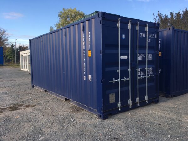 e8ace708-1423-4248-b691-b336507409e3 Contentor High-Cube de 20 pés, primeira viagem, azul