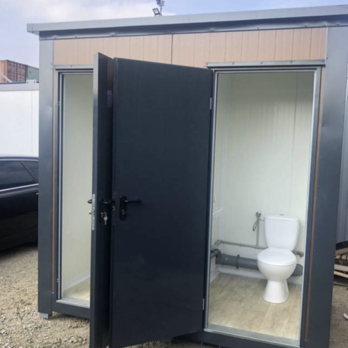 CONTENEUR DOUBLE SANITAIRE-1 Contenedor sanitario doble – 2 inodoros / Inodoro + urinario