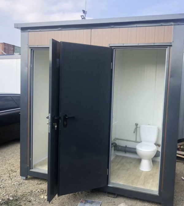 CONTENEUR DOUBLE SANITAIRE-1 Contenedor sanitario doble – 2 inodoros / Inodoro + urinario
