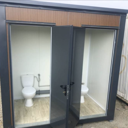 CONTENEUR DOUBLE SANITAIRE-2 Contenedor sanitario doble – 2 inodoros / Inodoro + urinario