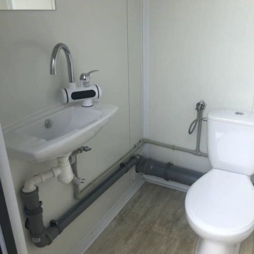 CONTENEUR DOUBLE SANITAIRE-5 Contenedor sanitario doble – 2 inodoros / Inodoro + urinario