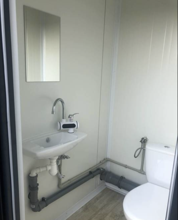CONTENEUR DOUBLE SANITAIRE-6 Contenedor sanitario doble – 2 inodoros / Inodoro + urinario