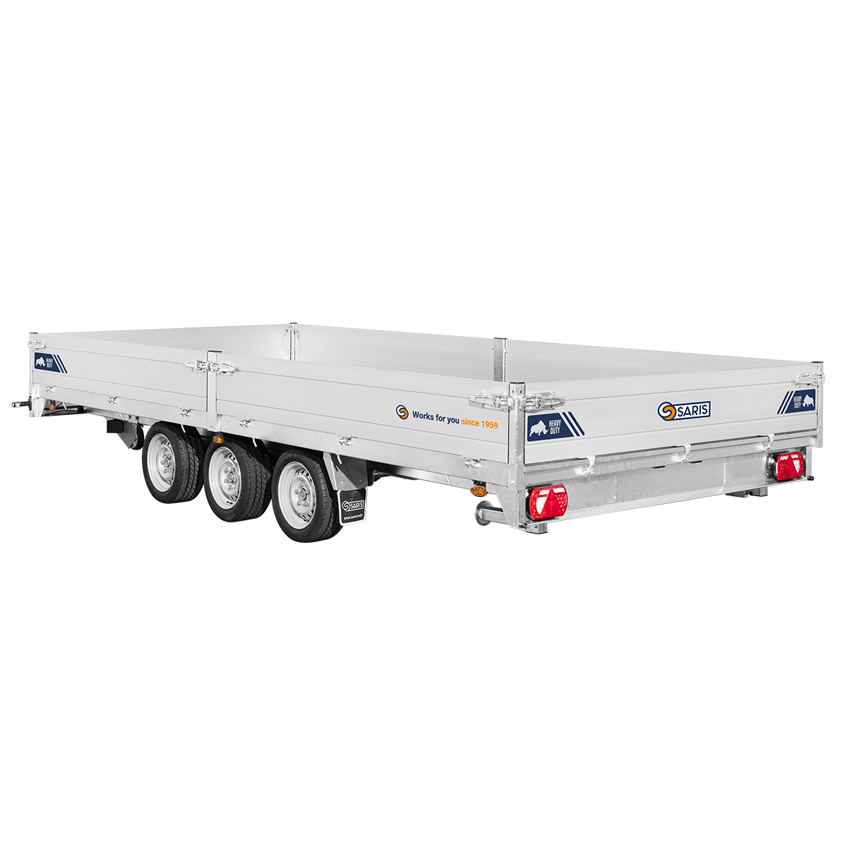 PL50620435003HD-4 Plataforma multifunções SARIS HEAVY DUTY – Peso Bruto Total (PBT) 3500 kg – Rampas + Guincho incluídos