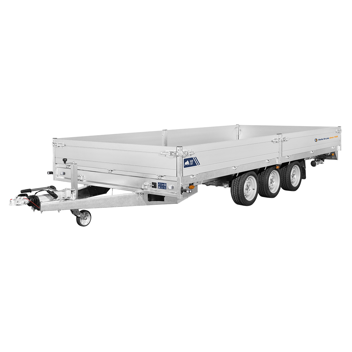 PL50620435003HD-5 Plataforma multifunções SARIS HEAVY DUTY – Peso Bruto Total (PBT) 3500 kg – Rampas + Guincho incluídos